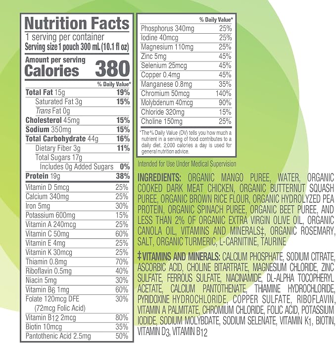Nestle Compleat Organic Blends Oral Supplement Chicken-Garden 10.1 oz Pouch 24 - Image 2