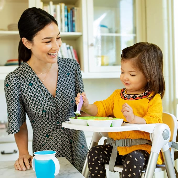 Munchkin® Raise™ Toddler Fork and Spoon Utensil Set, Rest Keeps Tip Off Table - Image 2