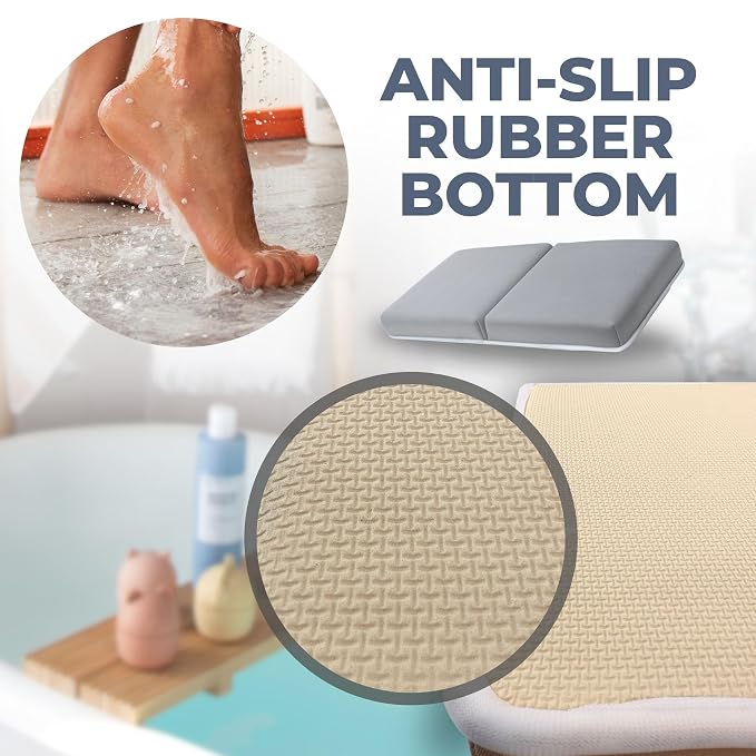 Comfortable Baby Bath Kneeler and Elbow Rest Pad Set – Thick Memory Foam Bath - Image 6