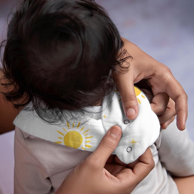 Muslin Baby bibs for drooling and teething, 100% cotton, Bibs for baby girl - Image 5