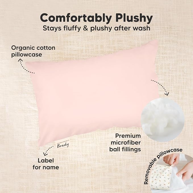 Mini Toddler Pillow with Pillowcase - Image 6