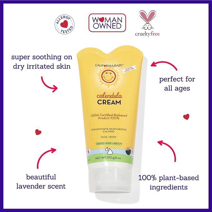 California Baby Calendula Cream | 100% Plant-Based Moisturizer | Lavender Baby - Image 3