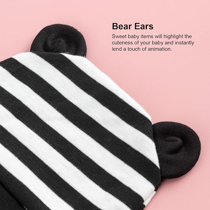 DRESHOW BQUBO 8 Pack Unisex Baby Beanie Hat Infant Toddler Kid Hats Baby Soft - Image 5