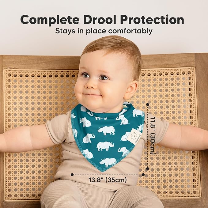 8-Pack Organic Baby Bandana Bibs - Image 5