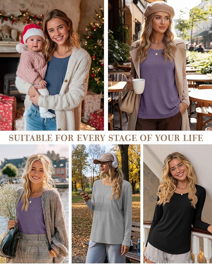 4 Pack Women's Cotton Nursing Tops, Breastfeeding Maternity - Image 5