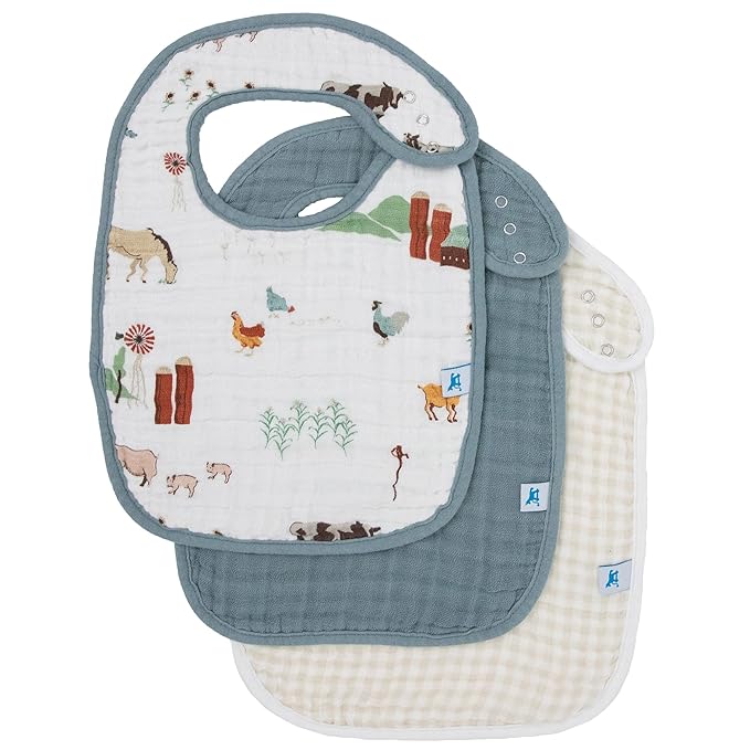 Little Unicorn Premium Classic Bib 3 pack | Adjustable as baby grows | Soft by LittleUnicorn