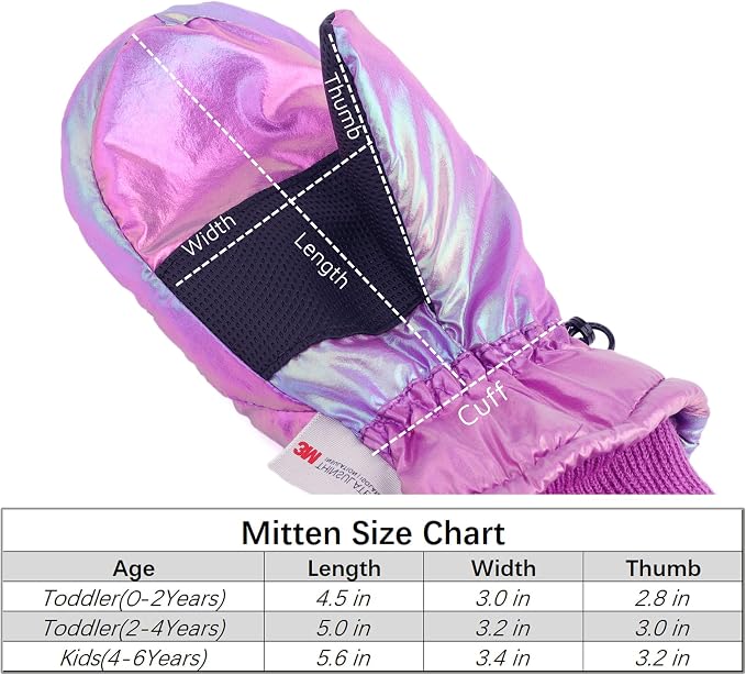 F Flammi Toddler Kids Snow Mittens - Image 7