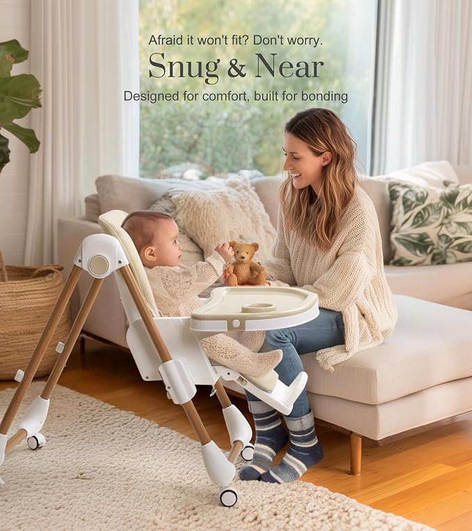 Mallify Foldable High Chairs for Babies and Toddlers, 3-in-1 Convertible Baby - Image 7