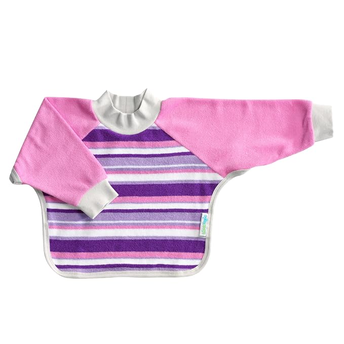 Kiddologic Bibit-all Baby Feeding Bib, Long Sleeves, Ribbed Cuffs, High Collar by Unknown