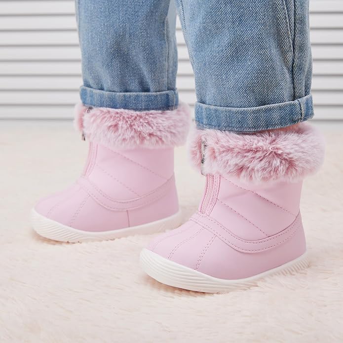 BMCiTYBM Baby Boy Girl Snow Boots Waterproof Winter Warm Booties Nonslip - Image 2