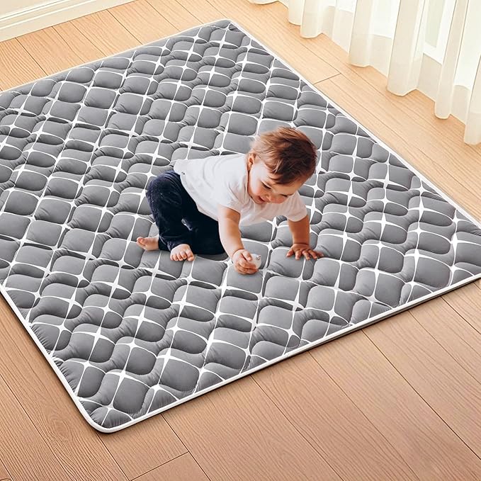 High-Density Foam Baby Play Mat, 50x50 Inches Thicken One-Piece Comfortable and by VibeBear