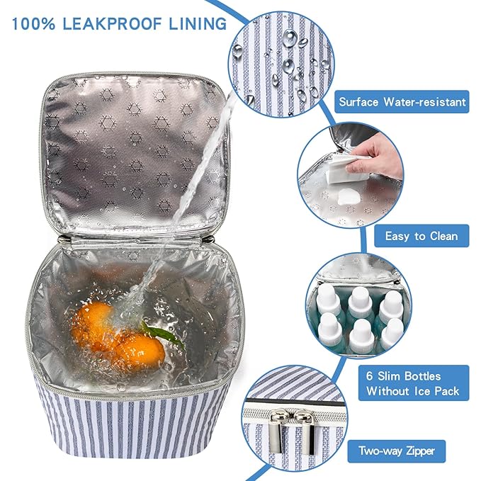 Breast Milk Cooler Bag with Ice Pack Fits 4 Baby Bottles Up to 9 Ounce - Image 2