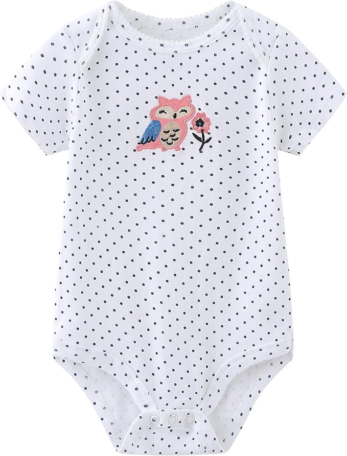 Kiddiezoom Newborn Baby Unisex Cotton One-Piece Bodysuits Baby Gift 5-Pack Baby - Image 6
