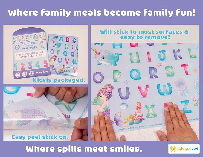 Disposable Placemats for Baby, Toddlers and Kids, 40 Disposable Baby Placemats - Image 5