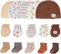 Newborn Baby Boy Girl Caps Mittens Socks Set Cotton Baby Essentials Accessories by MAMIMAKA