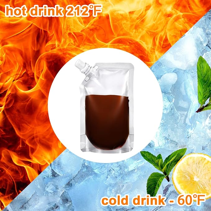 Meanplan 100 Pcs Plastic Pouches Bulk Reusable Squeeze Pouches Clear Plastic - Image 4