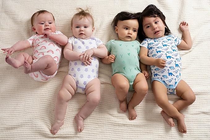 MONICA + ANDY Baby Organic Short Sleeve Jack + Jill Bodysuit - Image 3