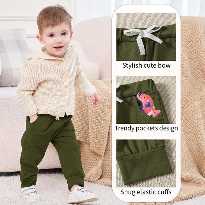 DREAM BUS Pack of 3 Toddler Jogger Pants - Image 4