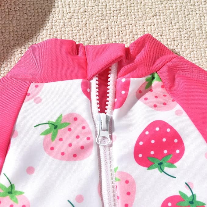 Aalizzwell Baby Girls Long Sleeve One Piece Bathing Suit - Image 4