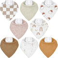 Muslin Baby Bibs 8 Pack, Baby Bandana Drool Bib by CivaruaKids
