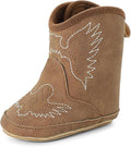 MK MATT KEELY Leather Western Boots Cowboy Bootie Soft Sole Non-Slip Crib Shoes by MKMATTKEELY