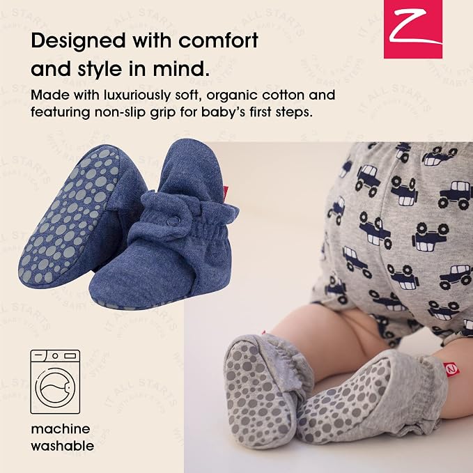 Zutano Organic Baby Booties Newborn Infant, Lost Baby Socks Solution, 18-24 - Image 2