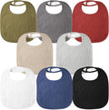 Bearmoss Muslin Baby Drooling Bibs 8 Pack, 100% Cotton Square Adjustable by Bearmoss