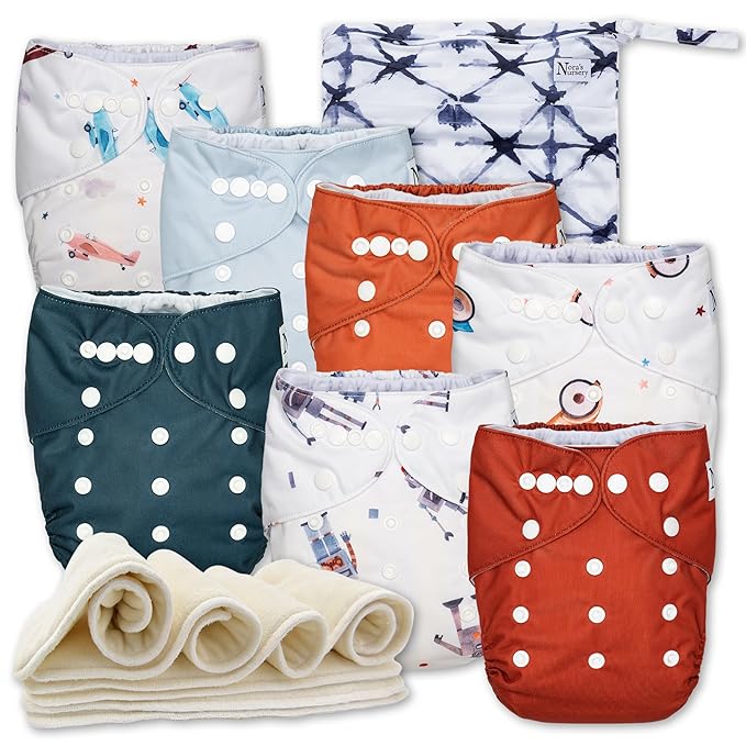 Nora's Nursery Cloth Diapers 7 Pack by NorasNursery