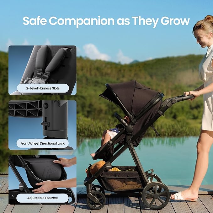 Mompush Meteor2 Baby Stroller 2-in-1 - Image 4