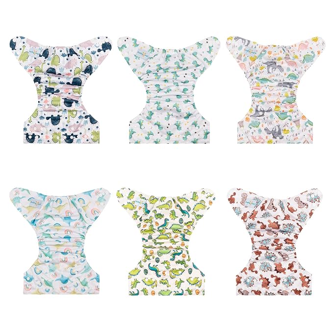 Babygoal Reusable Neutral Cloth Diapers 6 Pack - Image 2