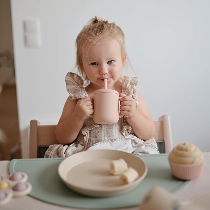 mushie 100% Silicone Training Cup & Straw - Image 2