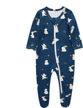O2 BABY Baby Boys Girls Organic Cotton Zip-Front Sleeper Pajamas, Footed Sleep by O2BABY