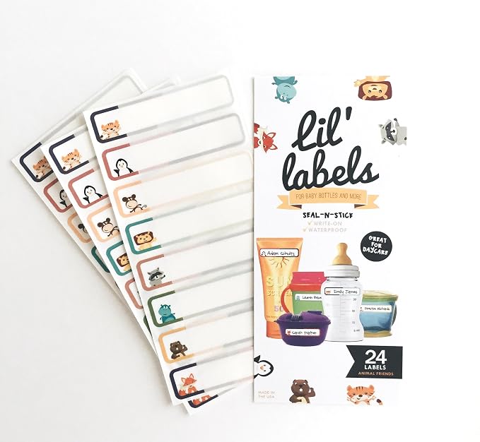 Lil' Labels Daycare Value Pack Bottle and Clothing Labels, Waterproof, Animal - Image 2