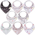 8-Pack Organic Baby Bandana Bibs by KeaBabies