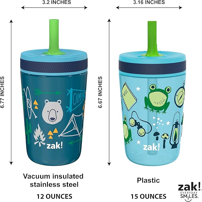 Zak Designs Campout and Camping Kelso Tumbler Set, Leak-Proof Screw-On Lid - Image 8