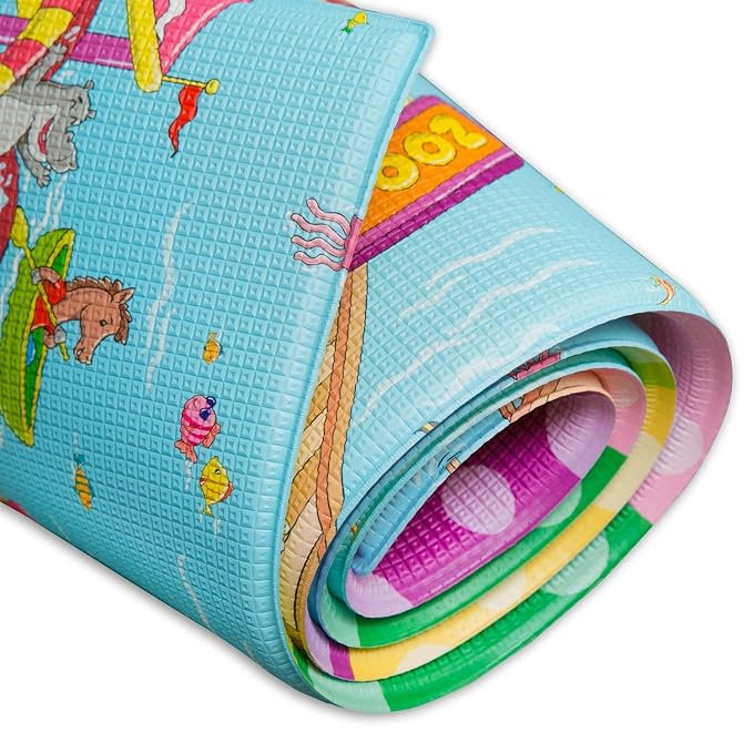 Baby Care Play Mat 73’’ x 49’’ Original One-Piece Reversible Rollable - Image 7