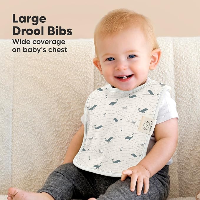 KeaBabies 8-Pack Organic Baby Bibs - Image 3