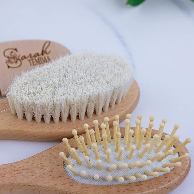 Custom Wooden Baby Brush Set | Personalized Wooden Baby Brush | Personalized - Image 7