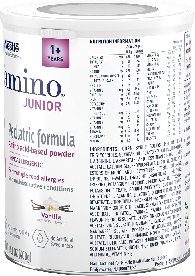 Alfamino Junior Amino Acid Based Pediatric Powder Formula, 14.1 oz - Image 2