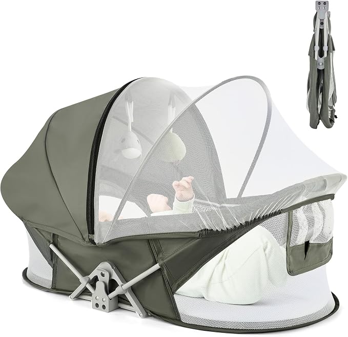 Portable Baby Bassinet Travel Baby Bed, Baby Cribs Travel Pod by ISELECTOR