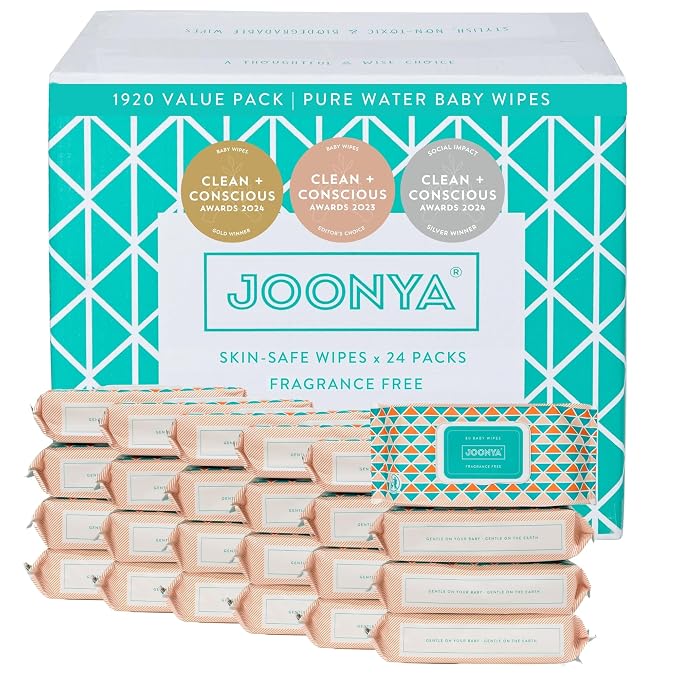 JOONYA Unscented Baby Wipes — Plant-Based, Fragrance-Free Bulk Diaper Wipes | by Joonya