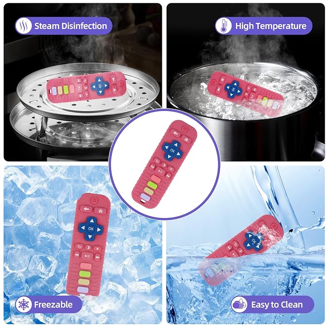 Baby Teether Toy for Babies 3-24 Months TV Remote Control Shape Chew Toy - Image 4
