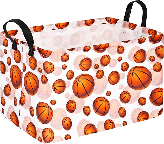 Basketball Kids Gift Storage Basket Shelf Storage Basket Organizer Box Clothes by Unknown