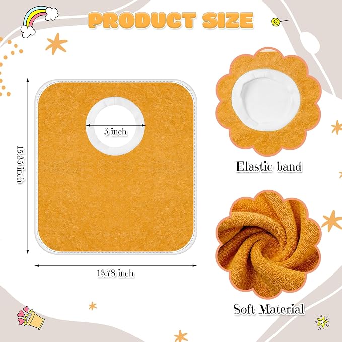 Bonuci 12 Pack Toddler Baby Bibs 15x13 Inch Pullover Full Coverage Bibs - Image 2