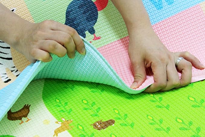 Baby Care Play Mat 73’’ x 49’’ Original One-Piece Reversible Rollable - Image 7