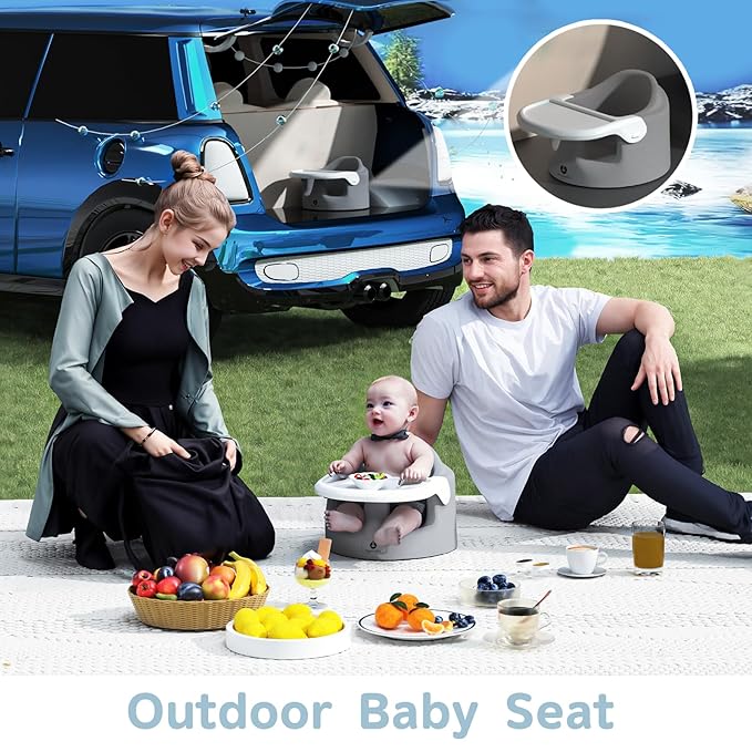 Baby Floor Seat with Removable Tray – Portable Feeding & Activity Booster Seat - Image 5