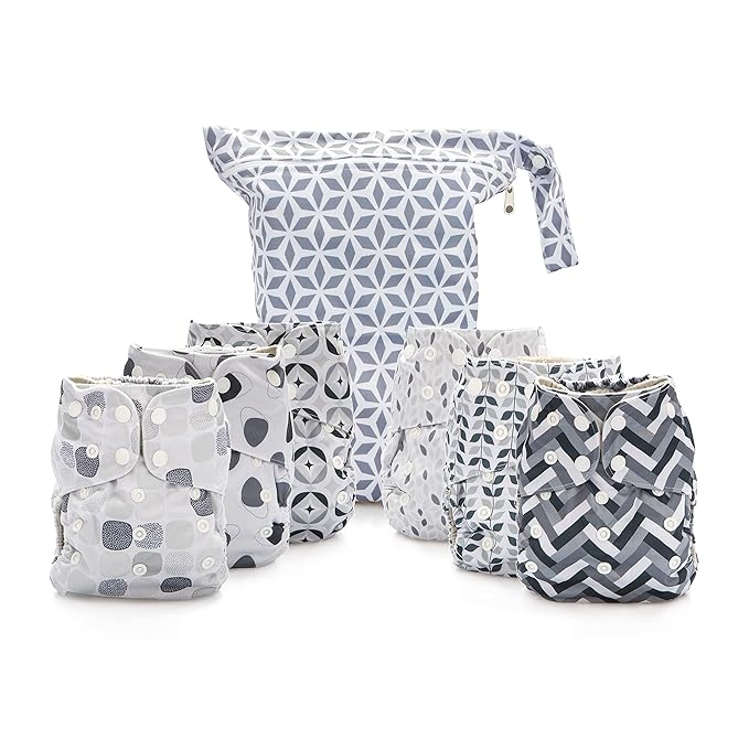 Simple Being Reusable Cloth Diapers, Double Gusset, One Size Adjustable by Simple+Being
