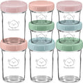 KeaBabies 4pk 8oz & 4pk 4oz Glass Baby Food Containers by KeaBabies