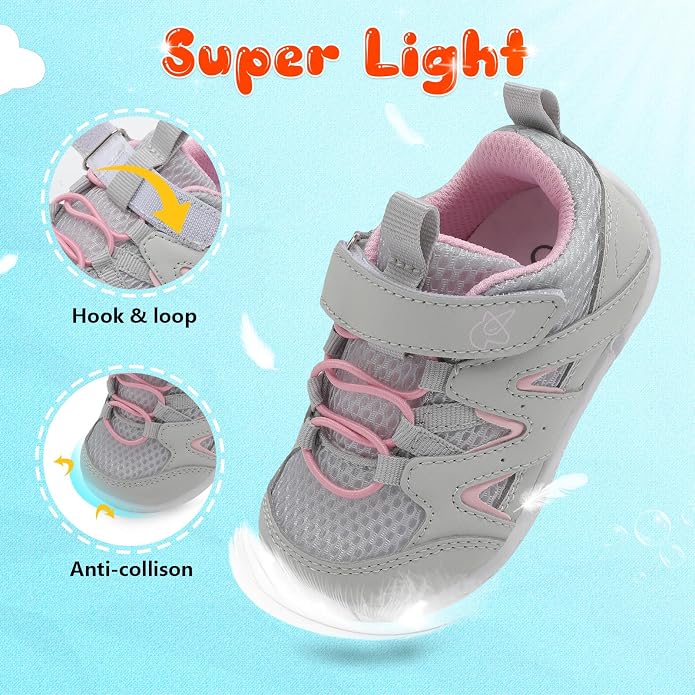 LeIsfIt Baby Shoes Boys Girls First Walking Shoes Non-Slip Toddler Breathable - Image 5