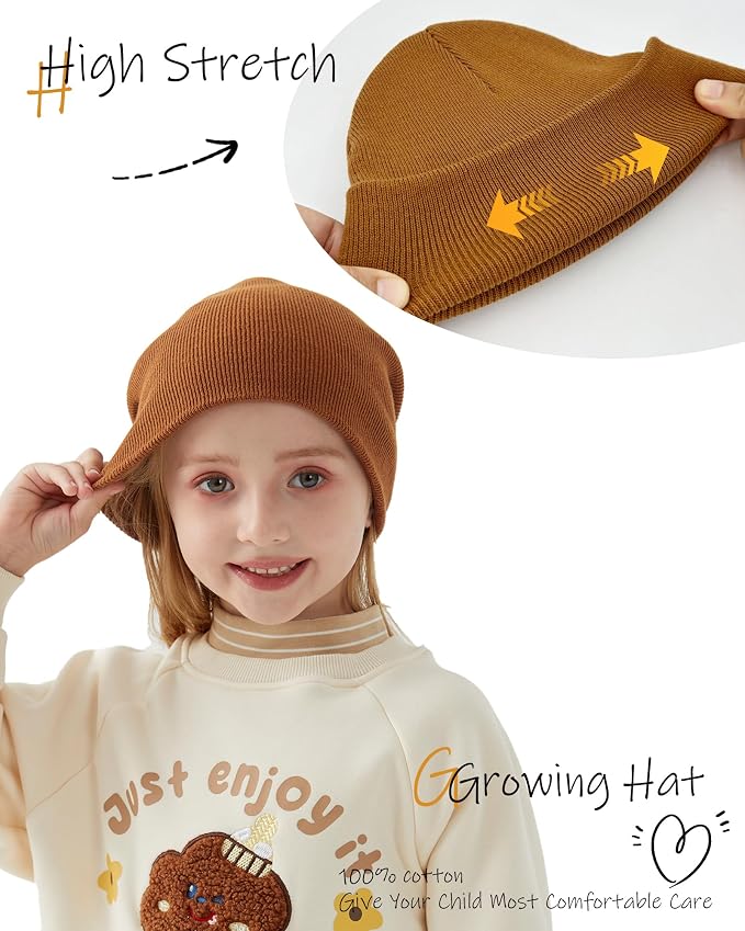 ROYBENS 100% Cotton Baby Beanie Cute Toddler Winter Hat Boys Girls Kids Soft - Image 6
